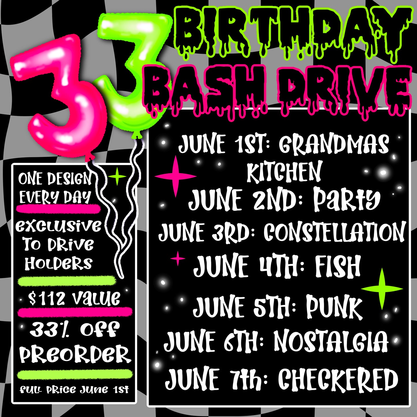 33rd Birthday Bash Drive