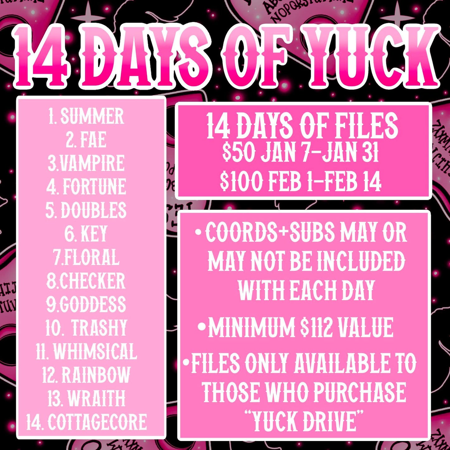 14 days of Yuck
