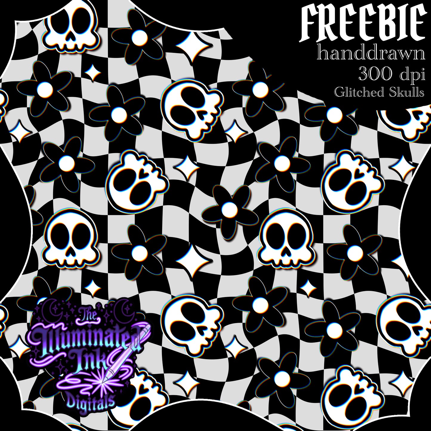 Glitched skulls